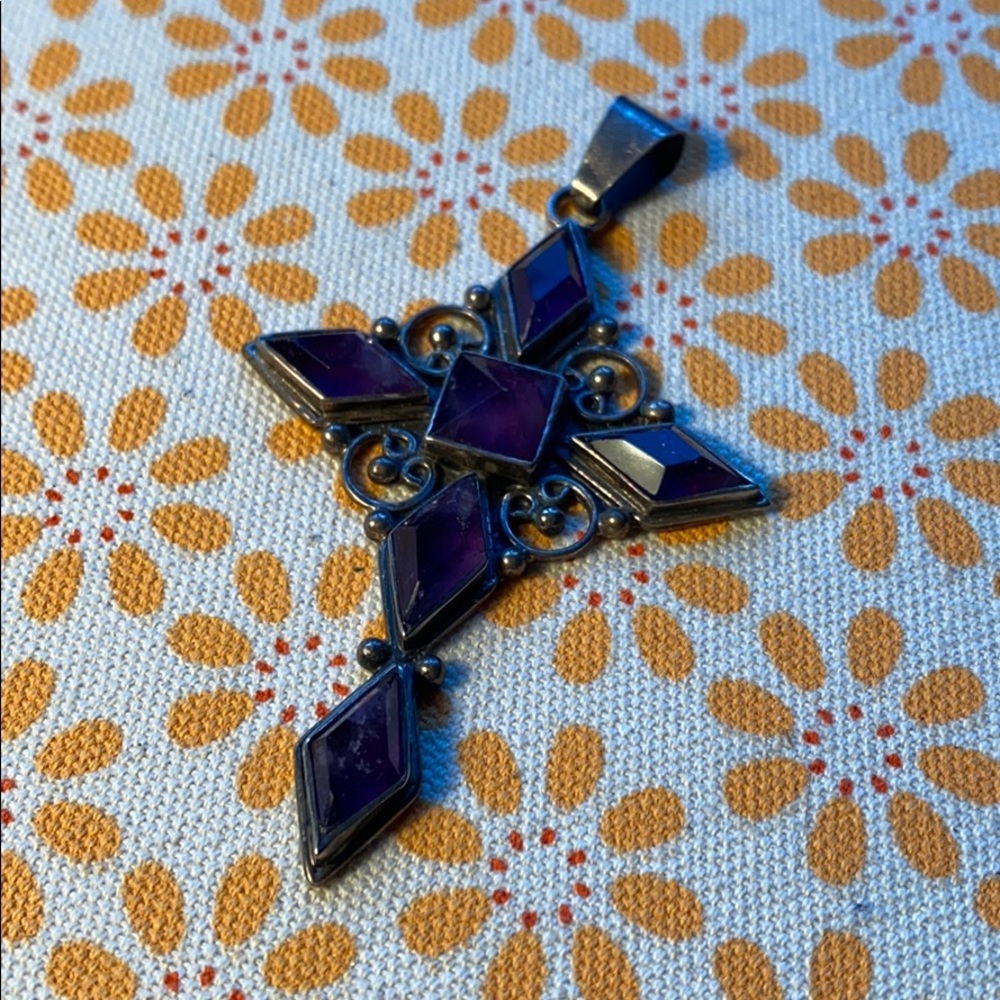 BOGO!! Vintage 925 Mexico stone pendant